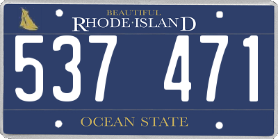 RI license plate 537471