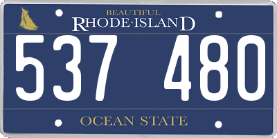 RI license plate 537480