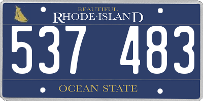 RI license plate 537483
