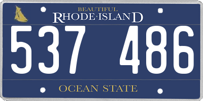 RI license plate 537486
