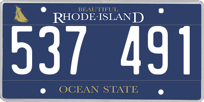 RI license plate 537491