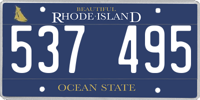 RI license plate 537495