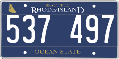 RI license plate 537497