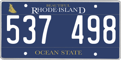 RI license plate 537498