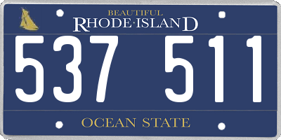 RI license plate 537511