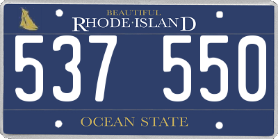 RI license plate 537550
