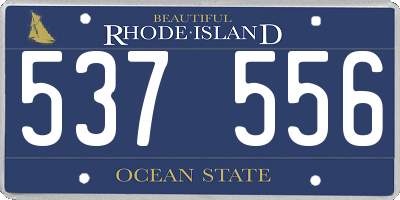 RI license plate 537556