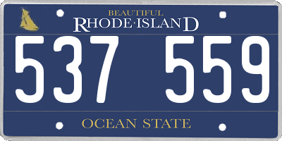 RI license plate 537559