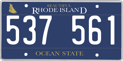 RI license plate 537561