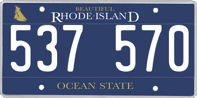 RI license plate 537570