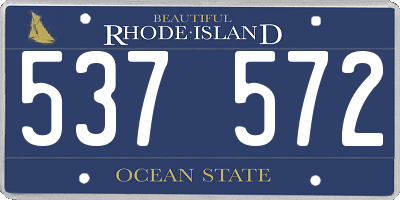 RI license plate 537572
