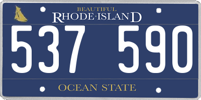 RI license plate 537590
