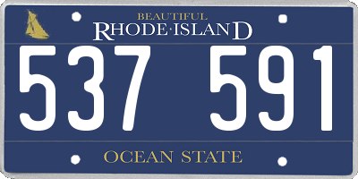 RI license plate 537591