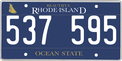 RI license plate 537595