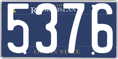 RI license plate 5376
