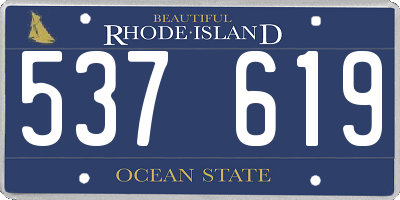 RI license plate 537619