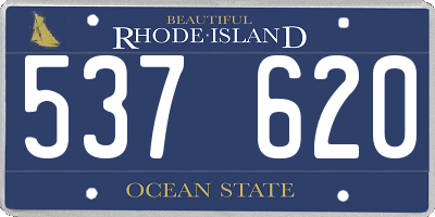 RI license plate 537620