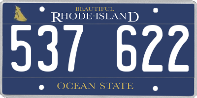 RI license plate 537622