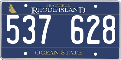 RI license plate 537628