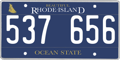 RI license plate 537656