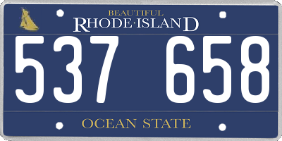 RI license plate 537658
