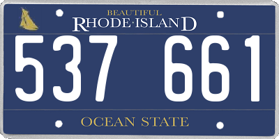 RI license plate 537661