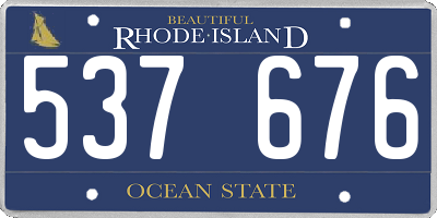 RI license plate 537676