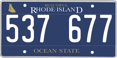 RI license plate 537677