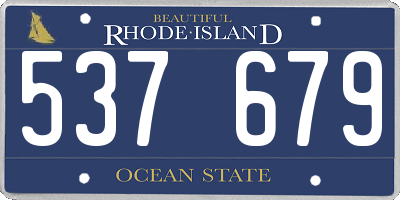RI license plate 537679