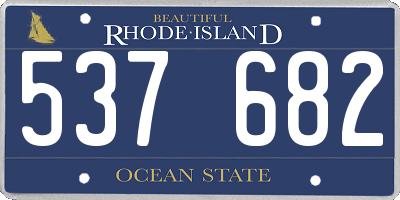 RI license plate 537682