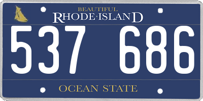 RI license plate 537686