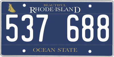 RI license plate 537688