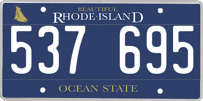 RI license plate 537695
