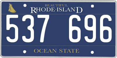 RI license plate 537696
