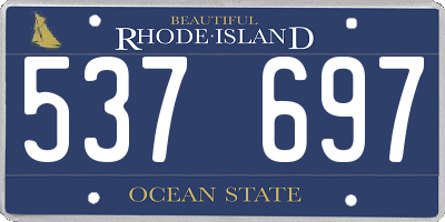 RI license plate 537697