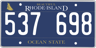 RI license plate 537698