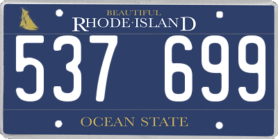 RI license plate 537699