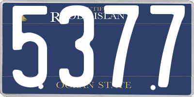 RI license plate 5377