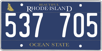 RI license plate 537705