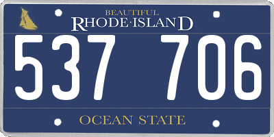 RI license plate 537706