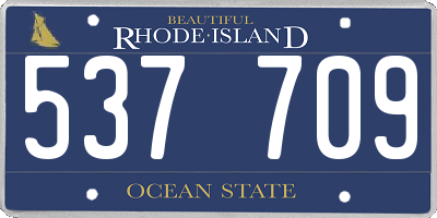 RI license plate 537709