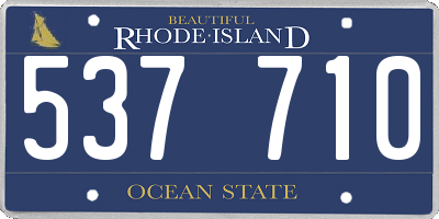 RI license plate 537710