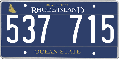 RI license plate 537715