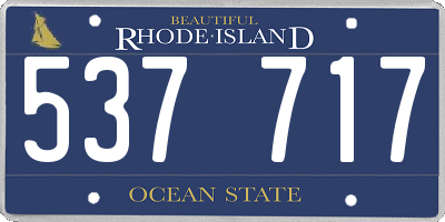 RI license plate 537717
