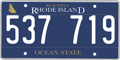 RI license plate 537719