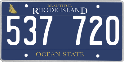 RI license plate 537720