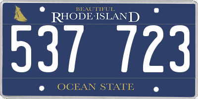 RI license plate 537723