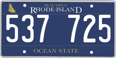 RI license plate 537725