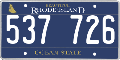 RI license plate 537726
