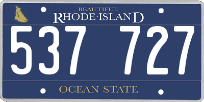 RI license plate 537727